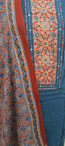Cotton Kantha Kurta with Ajrakh Dupatta Suit EV22