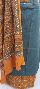 Cotton Kantha Kurta with Ajrakh Dupatta Suit EV26