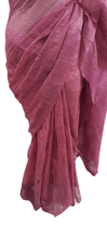 Charger l&#39;image dans la galerie, Onion Pink Katan Ghicha Saree with Pure Ikkat Cotton Blouse KG06