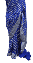 Charger l&#39;image dans la galerie, Royal Blue Khaddi Semi Georgette Banarasi Saree