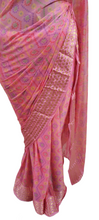 Load image into Gallery viewer, Rose Pink Bandhej Bandhani Printed Chinon Chiffon saree SHVGS08