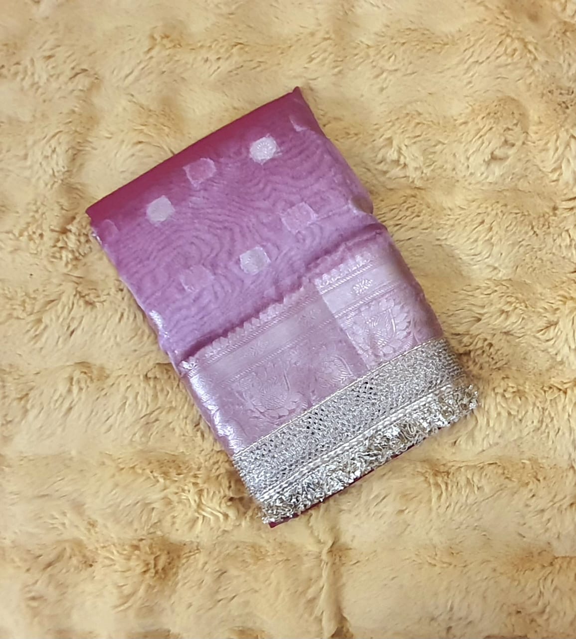 Pink Organza Tissue Banarasi Traditional saree