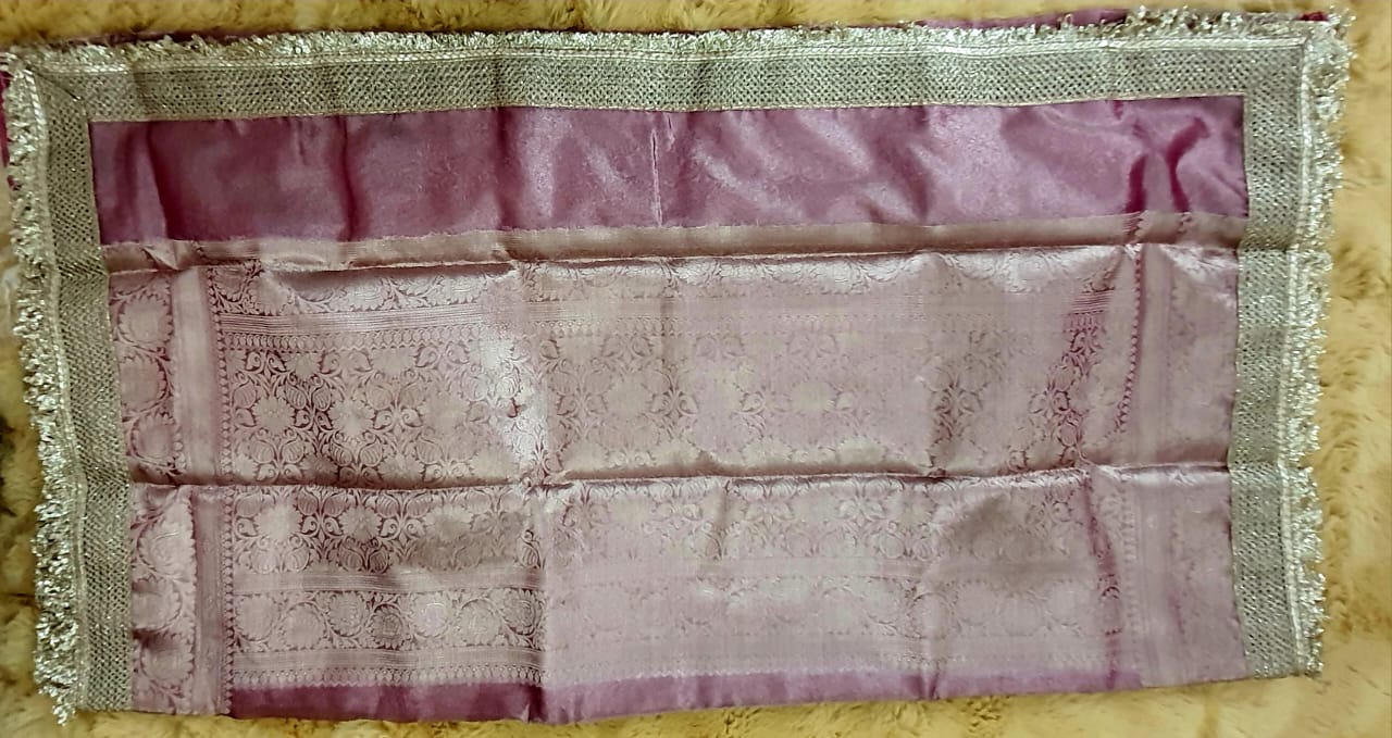 Pink Organza Tissue Banarasi Traditional saree