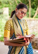 Load image into Gallery viewer, Designer Blue Soft Silk Weaving Saree 2140-Anvi Creations-Handloom Saree
