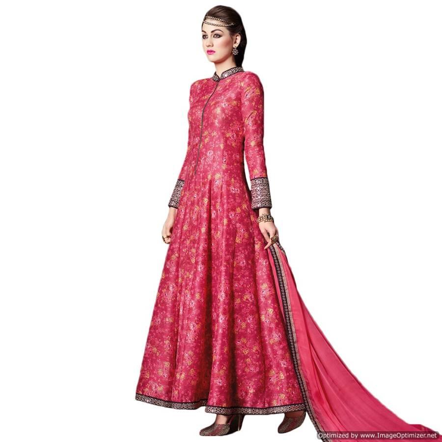 Semi Stitched Indo Western Fusion Wear Long Dress Material V4711-Anvi Creations-Salwar Kameez