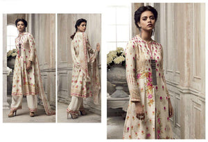 Designer Beige Printed Heavy Pashmina Trouser Salwar kameez Material GAN36-Anvi Creations-Pashmina Dress Material