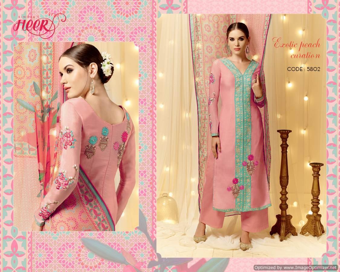Heer Peach Satin Cotton Embroidered Dress Material SC5802-Anvi Creations-Salwar Kameez