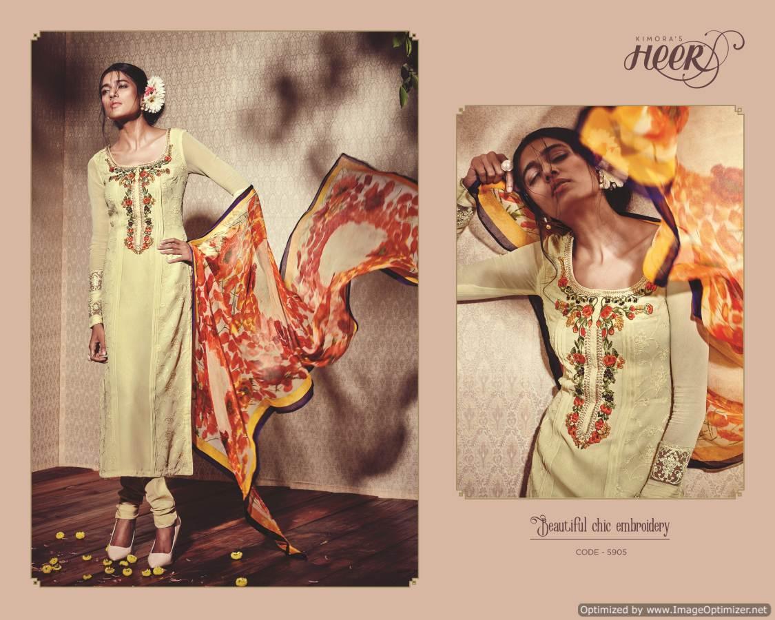 Heer Cream Pure Georgette Embroidered Dress Material SC5905-Anvi Creations-Salwar Kameez