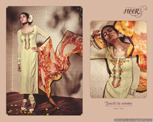 Charger l&#39;image dans la galerie, Heer Cream Pure Georgette Embroidered Dress Material SC5905-Anvi Creations-Salwar Kameez
