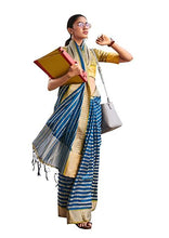 Load image into Gallery viewer, Designer Blue Soft Silk Weaving Saree 2140-Anvi Creations-Handloom Saree