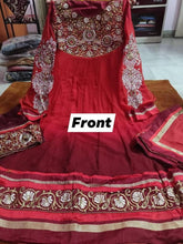 Charger l&#39;image dans la galerie, Designer Semi Stitched Shaded Georgette Red Anarkali Dress Material SC2002-Anvi Creations-Salwar Kameez