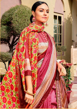 Load image into Gallery viewer, Onion Pink Dola Silk Saree with Shawl AAS43 - Ethnic&#39;s By Anvi Creations