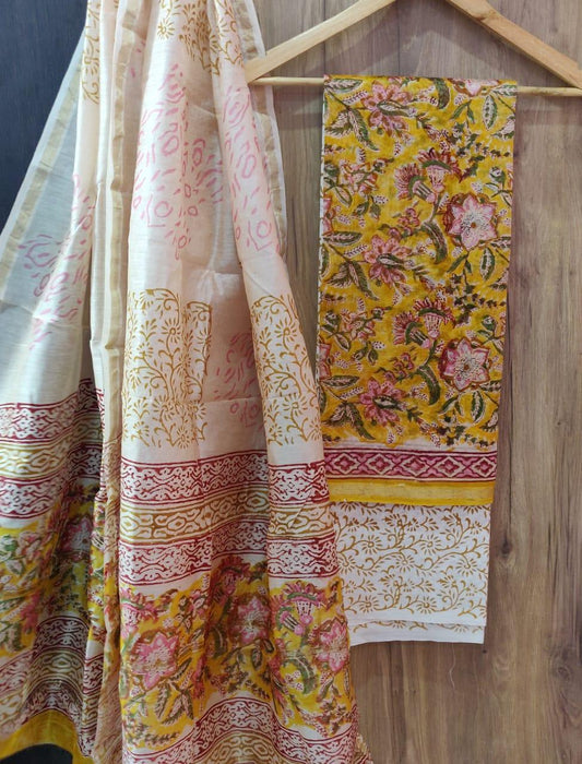 Exclusive Yellow Chanderi Silk Salwar Kameez Dress Material AACH01-Anvi Creations-Chanderi Silk Suits