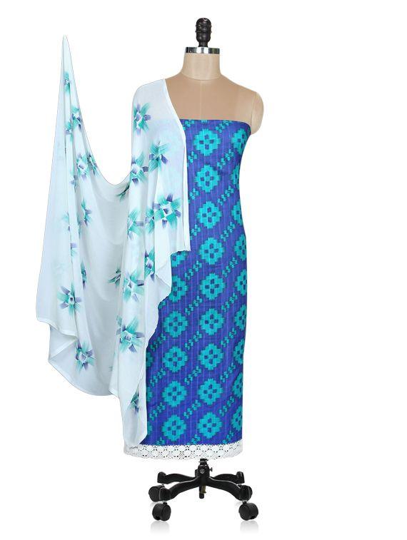 Designer Screen Printed Cotton Shalwar Kameez Dress Material ABP68-Anvi Creations-Salwar Kameez