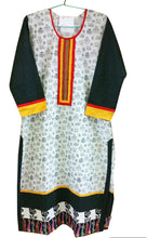 Load image into Gallery viewer, White Cotton Long Stitched Kurta Dress Size 38  ACC41-Anvi Creations-Kurta,Kurti,Top,Tunic