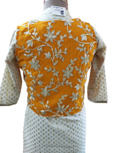 Load image into Gallery viewer, Mustard Yellow Gotta Embroidered Ethnic Jacket Shrug ACJ08-Anvi Creations-Jacket,Koti
