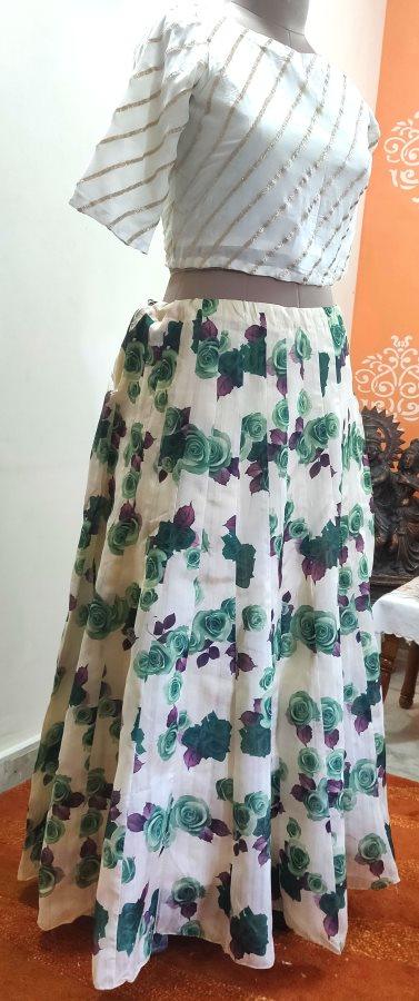 Designer Bhagalpuri Digital Printed Ready To Wear Lehenga Skirt Only ALC14 - Ethnic's By Anvi Creations