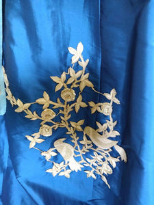 Designer Teal Blue Dupion Silk Ready To Wear Lehenga Skirt with Banarasi Dupatta ALC17 - Ethnic's By Anvi Creations