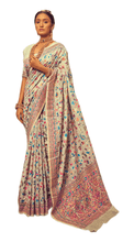 Load image into Gallery viewer, Off White Kashmiri Woven Modal Silk Saree AB83 - Ethnic&#39;s By Anvi Creations