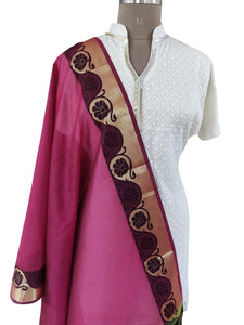 Banarasi Cotton Silk Dupatta BCPD05-Anvi Creations-