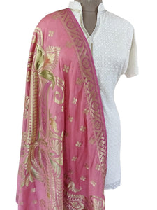 Banarasi Dupion Silk Dupatta BDHP01-Anvi Creations-