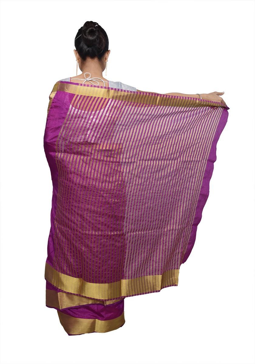 Designer Zari Border Purple Bangalore Silk Saree BGS09-Anvi Creations-Silk Saree