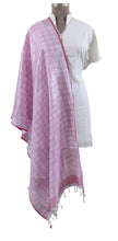 Load image into Gallery viewer, Handloom Tissue Linen Pink Dupatta BLD12-Anvi Creations-