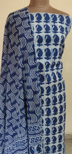Load image into Gallery viewer, Blue Block Printed Cotton Suit with Mulmul Dupatta BP65 - Ethnic&#39;s By Anvi Creations