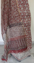 Load image into Gallery viewer, Maroon Block Printed Suit with Kota Dupatta BPK25 - Ethnic&#39;s By Anvi Creations