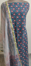 Load image into Gallery viewer, Turquoise Green Block Printed Suit with Kota Dupatta BPK33 - Ethnic&#39;s By Anvi Creations