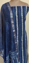 Load image into Gallery viewer, Indigo Blue Block Printed Linen Cotton Suit BPL01 - Ethnic&#39;s By Anvi Creations
