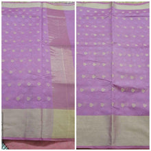 Load image into Gallery viewer, Mauve Banarasi Cotton Silk Saree with Running Blouse Fabric BS29 - Ethnic&#39;s By Anvi Creations