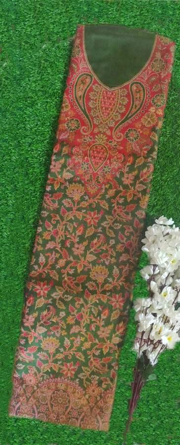 Green Pashmina Kani Weave Salwar Kameez Dress Material C324 - Ethnic's By Anvi Creations