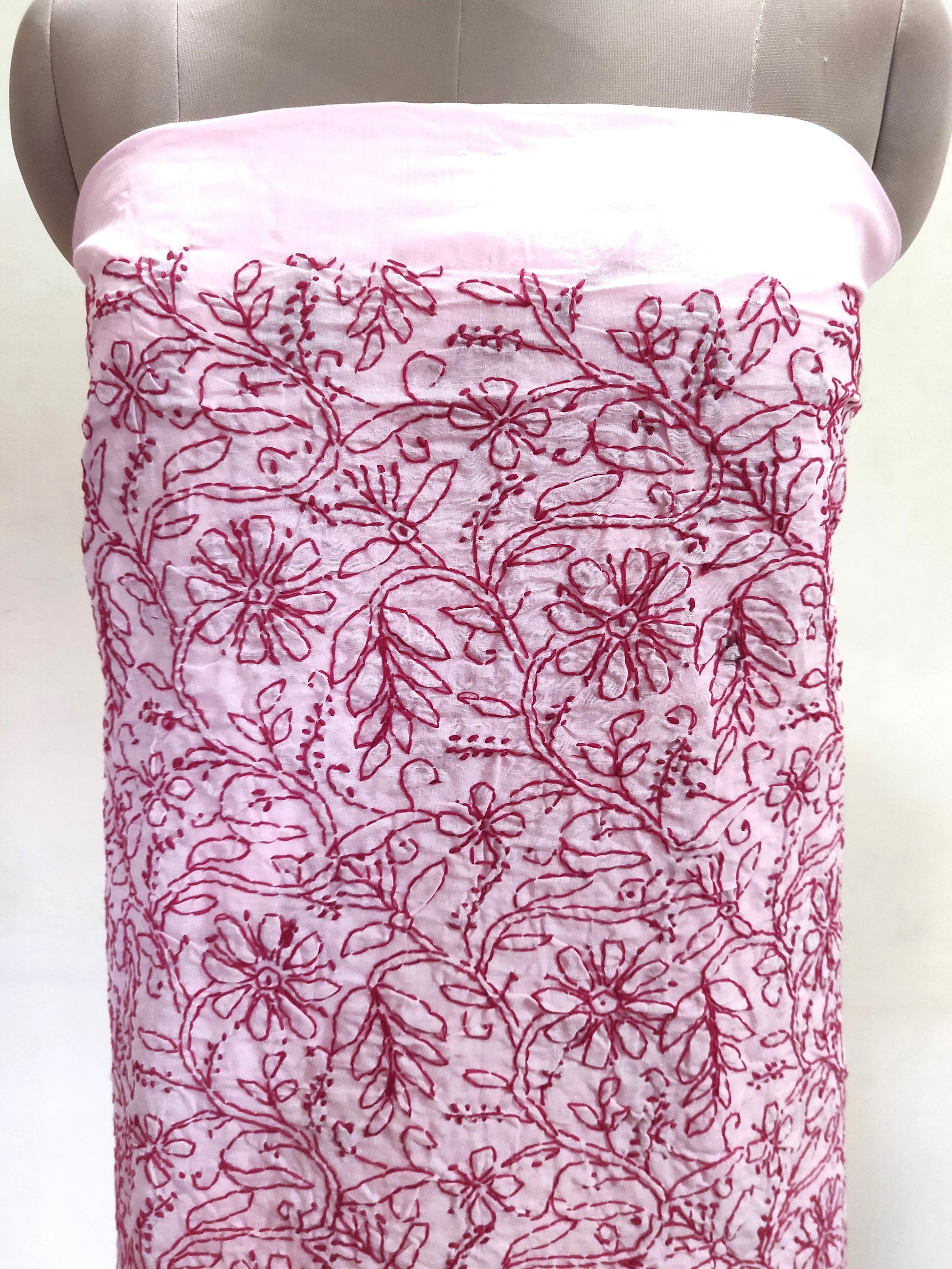 cotton chikan dress material online Chikan Unstitched Suit Sets for Personalised Fashion Ada Chikan