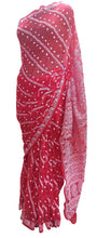 Load image into Gallery viewer, Hand Embroidered Heavy Chikankari Red All Over Chiffon Saree CK35 - Ethnic&#39;s By Anvi Creations