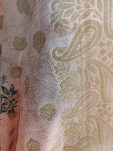 Charger l&#39;image dans la galerie, Designer Digital Printed Gold Border Peachish Pink Art Silk Dupatta DP16-Anvi Creations-