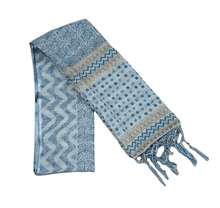 Charger l&#39;image dans la galerie, Light Blue Digital Printed Linen Cotton Dupatta DP62 - Ethnic&#39;s By Anvi Creations