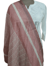 Charger l&#39;image dans la galerie, Pink Digital Printed Linen Cotton Dupatta DP63 - Ethnic&#39;s By Anvi Creations
