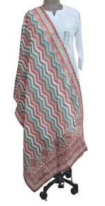 Multi Digital Printed Linen Cotton Dupatta DP66 - Ethnic's By Anvi Creations