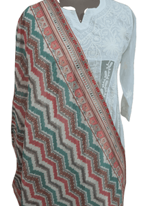 Multi Digital Printed Linen Cotton Dupatta DP66 - Ethnic's By Anvi Creations