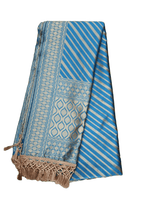 Load image into Gallery viewer, Dupion Art Silk Turquoise Zari Weaven Banarasi Dupatta DP69 - Ethnic&#39;s By Anvi Creations