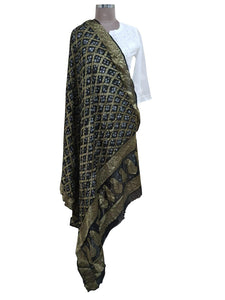 Black Banarasi Weaven Georgette Gharchola Bandhani Dupatta DP77 - Ethnic's By Anvi Creations