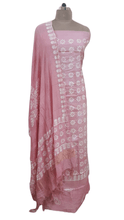 Load image into Gallery viewer, Pink Batik Cotton Silk Salwar kameez Dress material Ev01