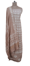 Charger l&#39;image dans la galerie, Coffee Batik Cotton Silk Salwar kameez Dress material Ev02