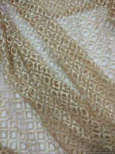 Designer Crocia Net Long Width Fabric for for Blouse Crop top , Kids Dress Pre Cut 1.0 Meter (102 Cms) FAB012-Anvi Creations-Fabric