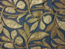 Charger l&#39;image dans la galerie, Designer Georgette Black Gotta Embroidered Fabric Pre Cut 95 Cms FAB026-Anvi Creations-Fabric