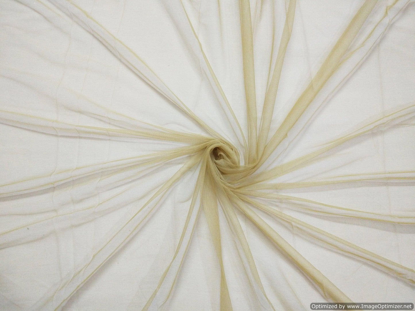 Designer Net Beige Plain Net Embroidered for Blouse Crop Top Cut 1.3 Meter ( 132 cms ) FAB063-Anvi Creations-Fabric