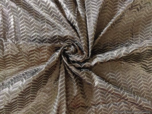 Antique Self Textured Cotton Silk Fabric Precut 1 Meter FAB114 - Ethnic's By Anvi Creations