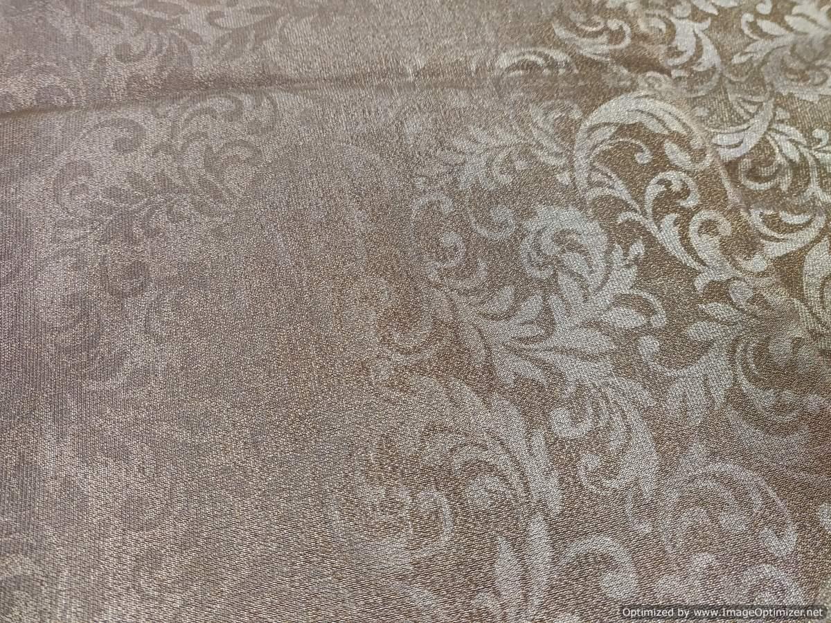Antique Copper Self Textured Cotton Silk Fabric Precut 1 Meter FAB115 - Ethnic's By Anvi Creations