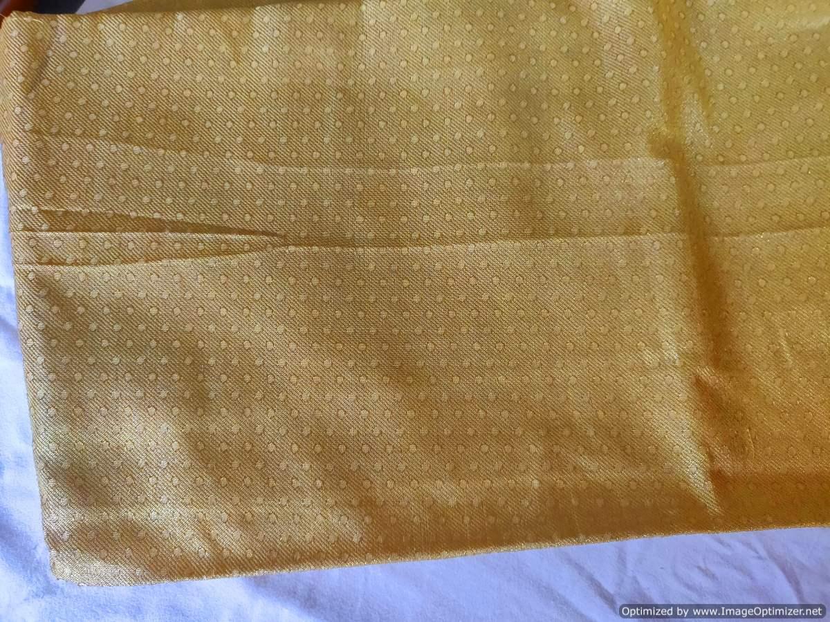 Golden Weaven Brocade Fabric FAB147 - Ethnic's By Anvi Creations